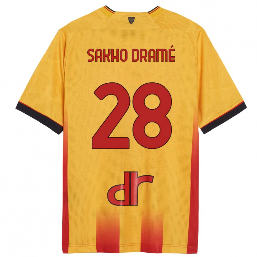 Danxen Heren Samba Sakho Dramé #28 Geel Oranje Thuisshirt Thuistenue 2025/26 T-Shirt