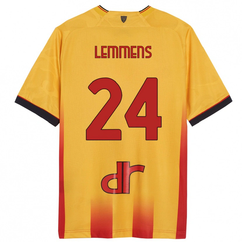 Danxen Heren Mats Lemmens #24 Geel Oranje Thuisshirt Thuistenue 2025/26 T-Shirt