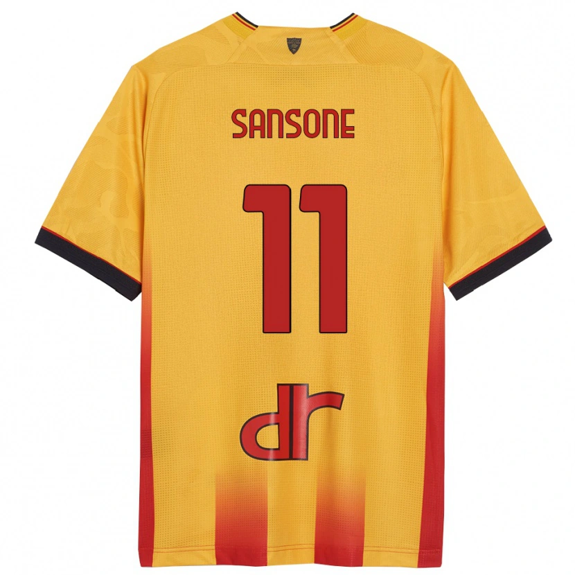 Danxen Heren Nicola Sansone #11 Geel Oranje Thuisshirt Thuistenue 2025/26 T-Shirt