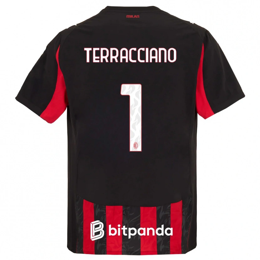 Danxen Heren Pietro Terracciano #1 Rood Zwart Thuisshirt Thuistenue 2025/26 T-Shirt