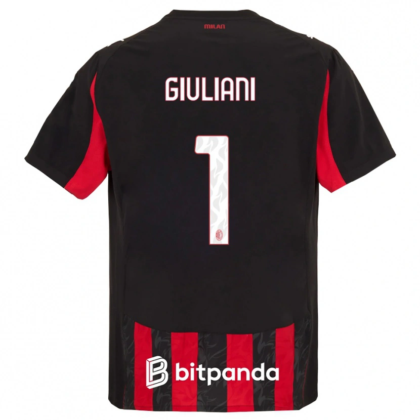 Danxen Heren Laura Giuliani #1 Rood Zwart Thuisshirt Thuistenue 2025/26 T-Shirt