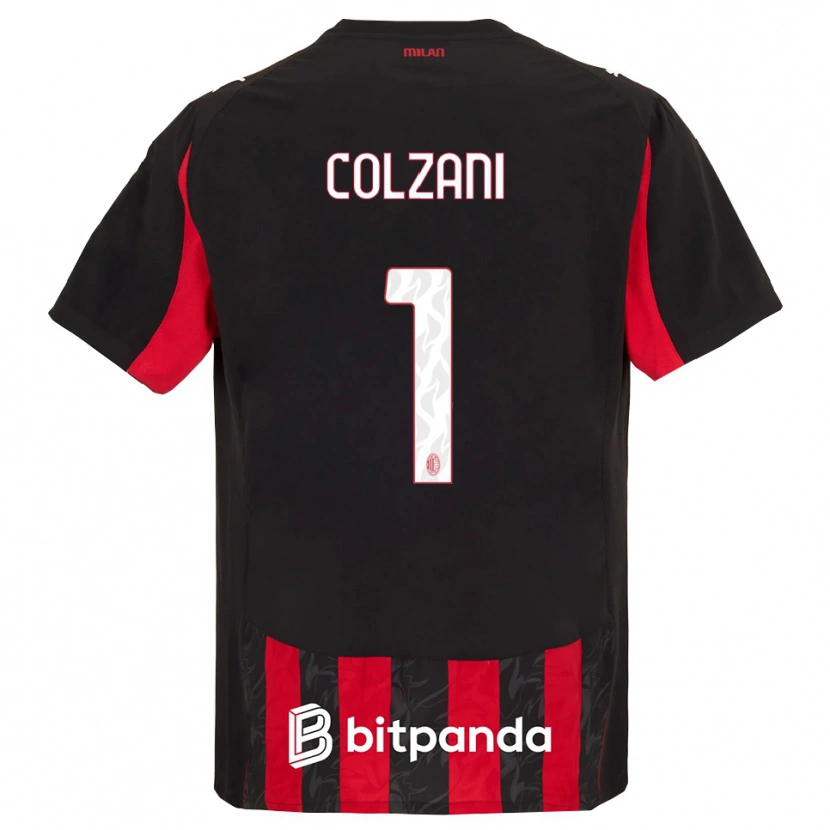 Danxen Heren Edoardo Colzani #1 Rood Zwart Thuisshirt Thuistenue 2025/26 T-Shirt