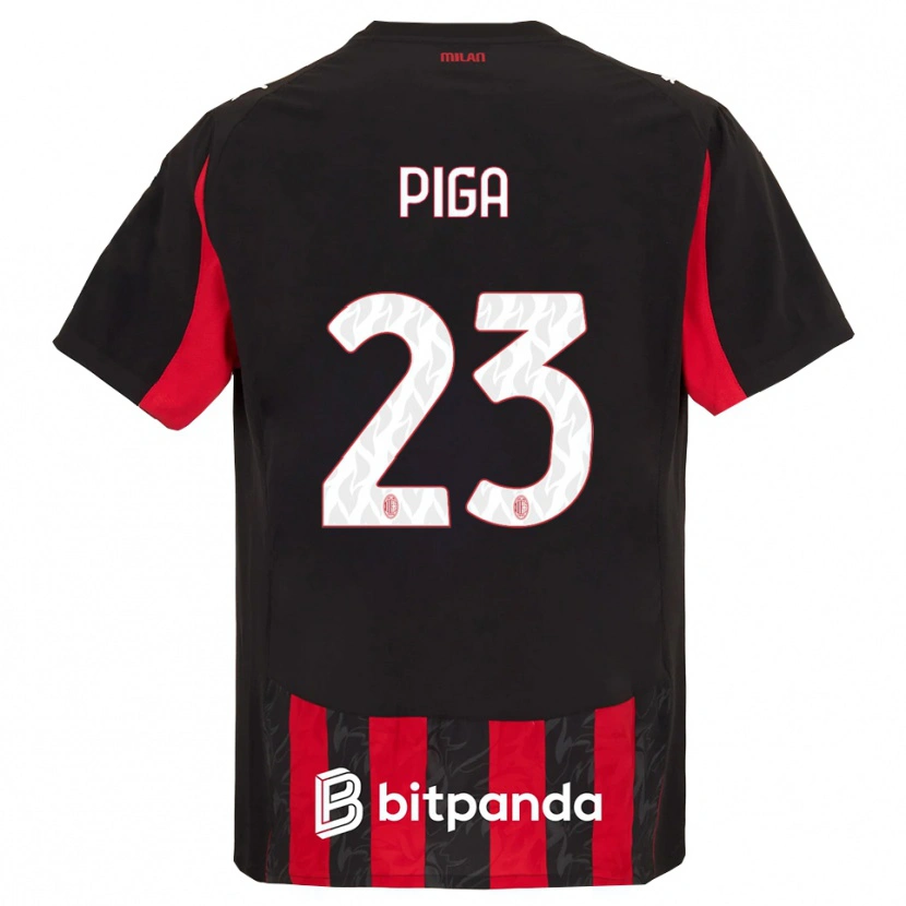 Danxen Heren Julie Piga #23 Rood Zwart Thuisshirt Thuistenue 2025/26 T-Shirt