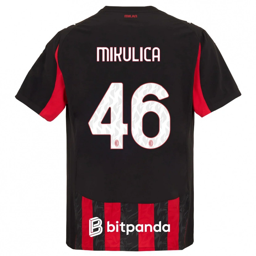 Danxen Heren Petra Mikulica #46 Rood Zwart Thuisshirt Thuistenue 2025/26 T-Shirt