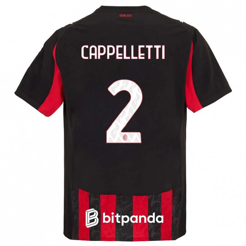 Danxen Heren Mattia Cappelletti #2 Rood Zwart Thuisshirt Thuistenue 2025/26 T-Shirt