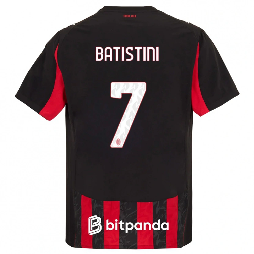 Danxen Heren Simone Batistini #7 Rood Zwart Thuisshirt Thuistenue 2025/26 T-Shirt