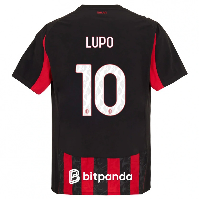 Danxen Heren Simone Lupo #10 Rood Zwart Thuisshirt Thuistenue 2025/26 T-Shirt