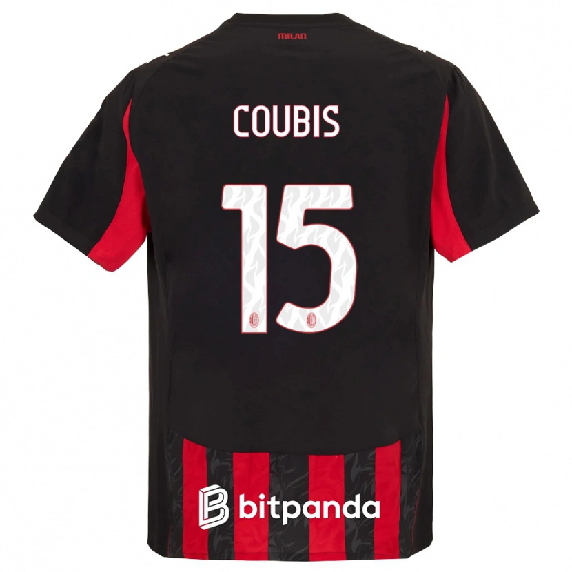 Danxen Heren Andrei Coubiș #15 Rood Zwart Thuisshirt Thuistenue 2025/26 T-Shirt