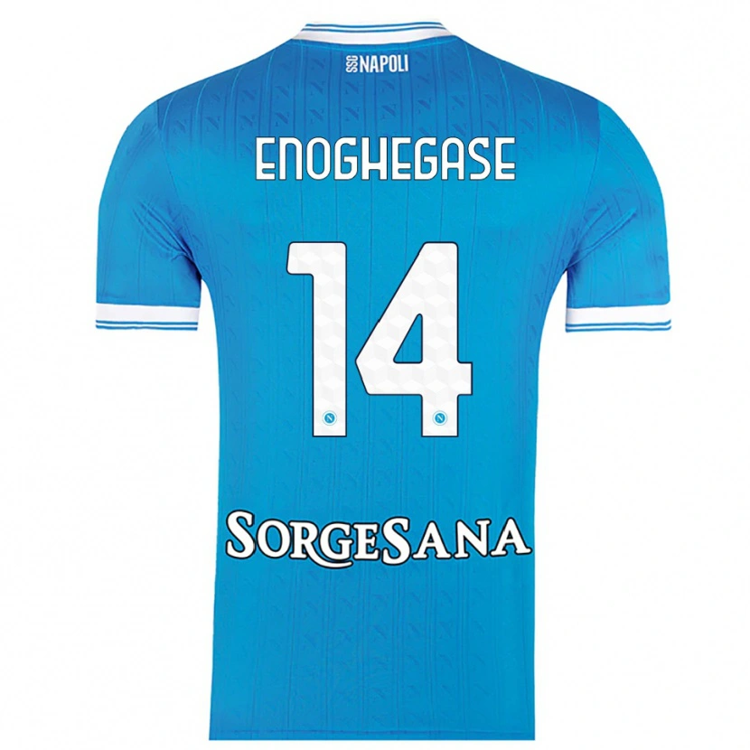 Danxen Heren Favour Enoghegase #14 Hemelblauw Wit Thuisshirt Thuistenue 2025/26 T-Shirt