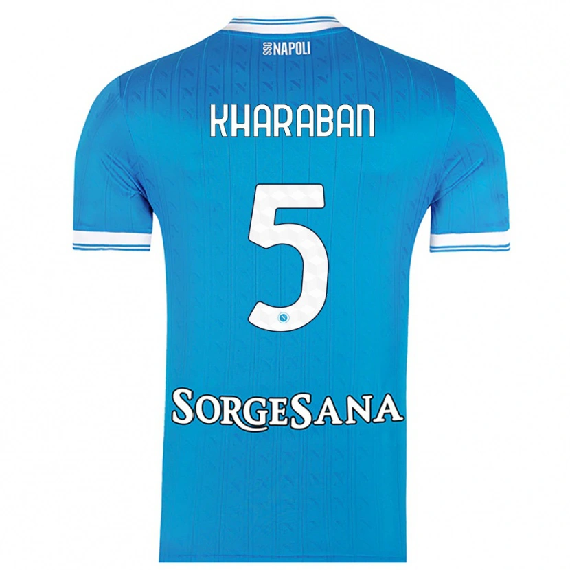 Danxen Heren Vitaliy Kharban #5 Hemelblauw Wit Thuisshirt Thuistenue 2025/26 T-Shirt