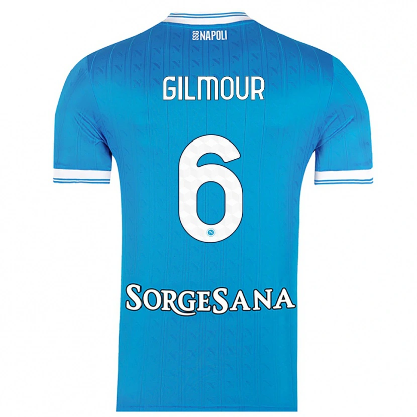 Danxen Heren Billy Gilmour #6 Hemelblauw Wit Thuisshirt Thuistenue 2025/26 T-Shirt