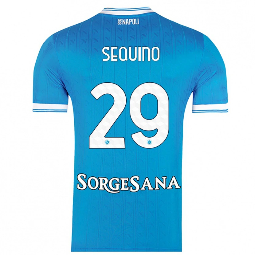 Danxen Heren Giovanni Sequino #29 Hemelblauw Wit Thuisshirt Thuistenue 2025/26 T-Shirt