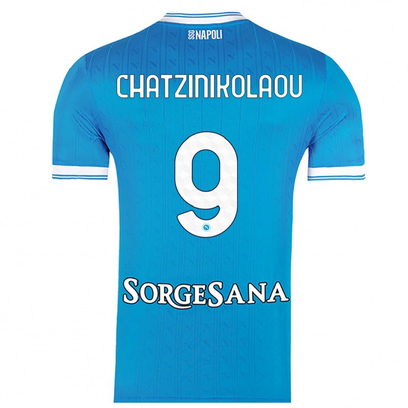 Danxen Heren Despoina Chatzinikolaou #9 Hemelblauw Wit Thuisshirt Thuistenue 2025/26 T-Shirt