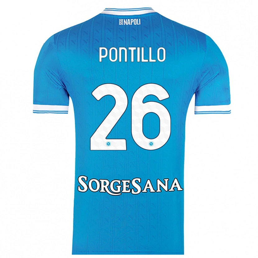 Danxen Heren Pasquale Pontillo #26 Hemelblauw Wit Thuisshirt Thuistenue 2025/26 T-Shirt