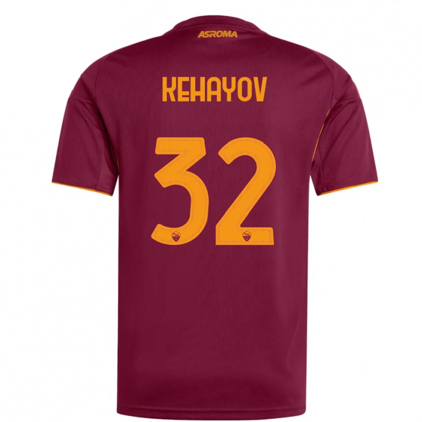Danxen Heren Atanas Kehayov #32 Bourgondisch Oranje Thuisshirt Thuistenue 2025/26 T-Shirt