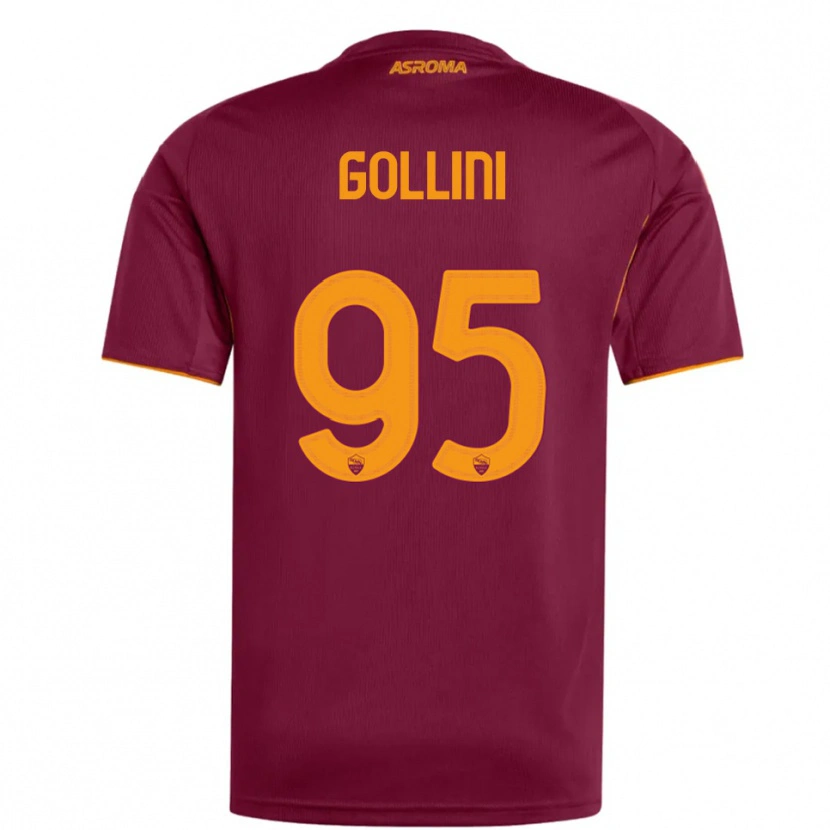 Danxen Heren Pierluigi Gollini #95 Bourgondisch Oranje Thuisshirt Thuistenue 2025/26 T-Shirt