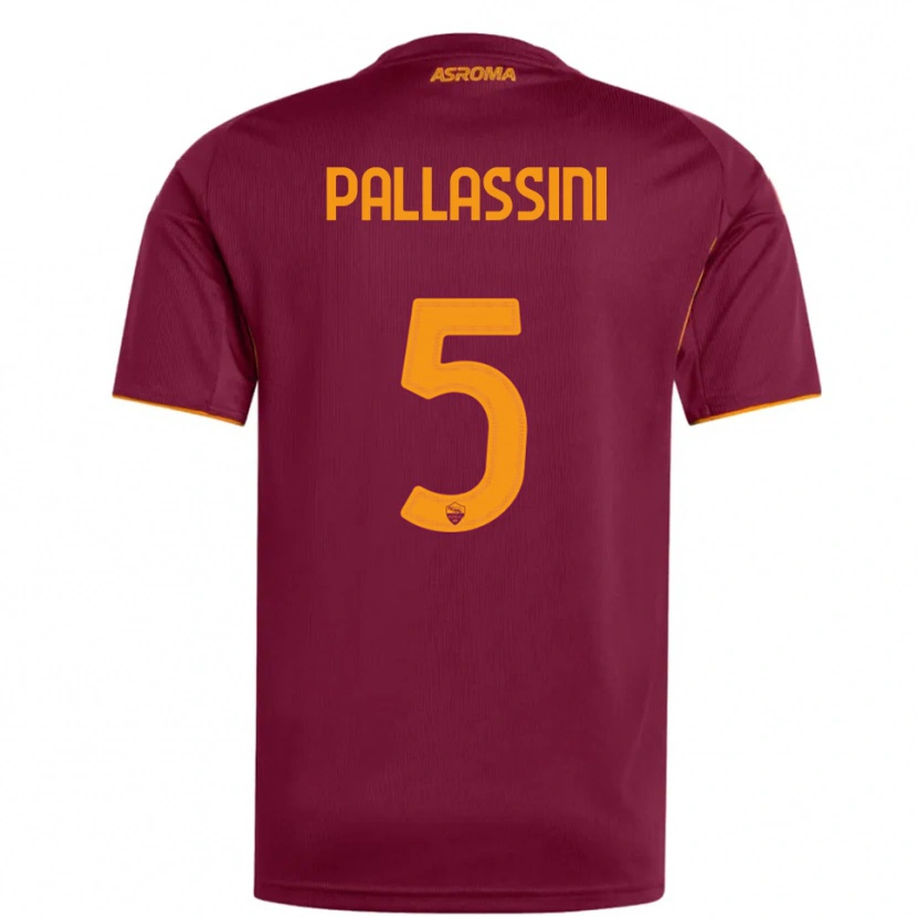Danxen Heren Luca Pallassini #5 Bourgondisch Oranje Thuisshirt Thuistenue 2025/26 T-Shirt