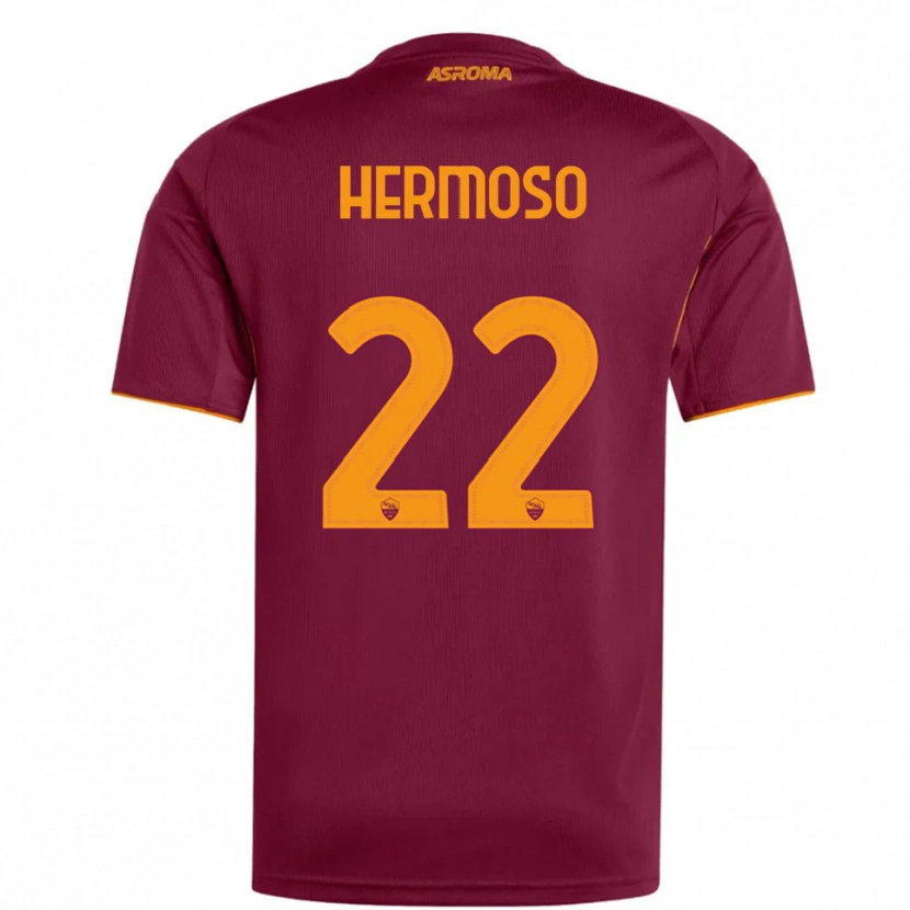 Danxen Heren Mario Hermoso #22 Bourgondisch Oranje Thuisshirt Thuistenue 2025/26 T-Shirt