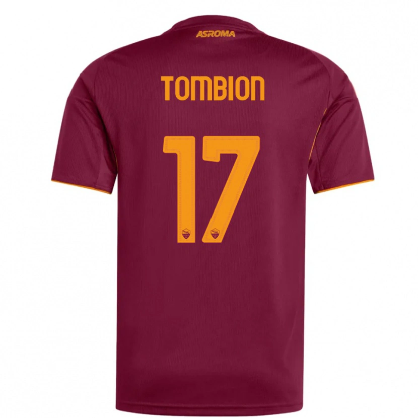 Danxen Heren Gianmarco Tombion #17 Bourgondisch Oranje Thuisshirt Thuistenue 2025/26 T-Shirt