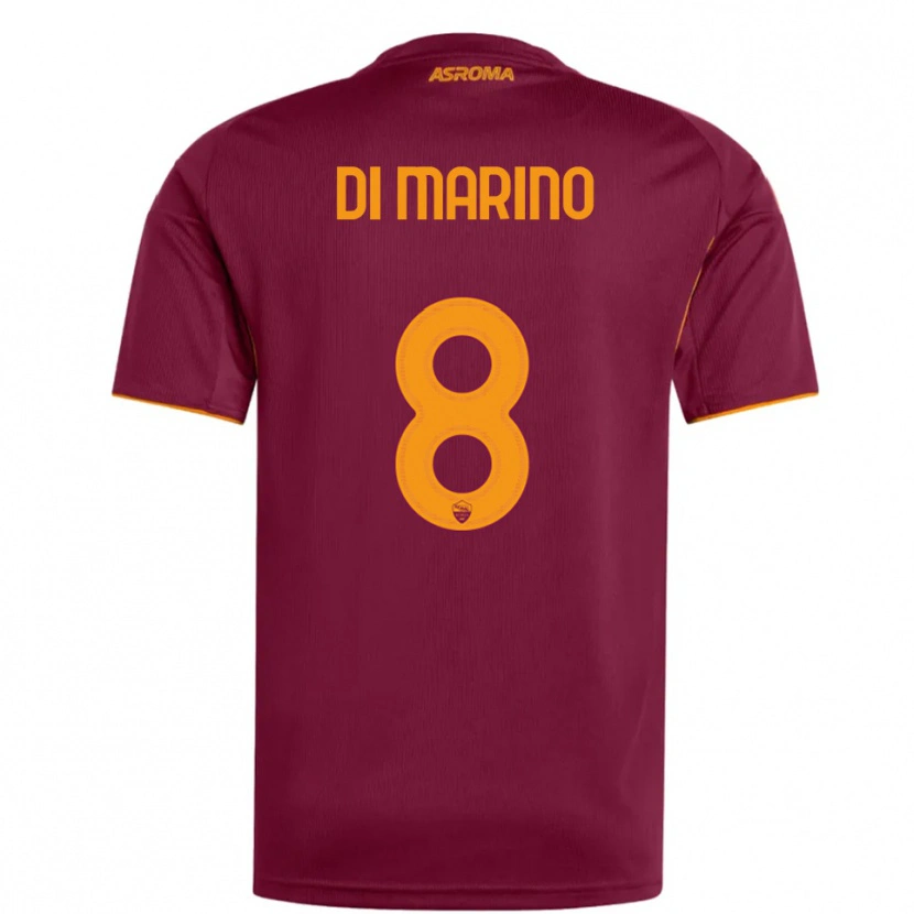Danxen Heren Baldo Di Marino #8 Bourgondisch Oranje Thuisshirt Thuistenue 2025/26 T-Shirt
