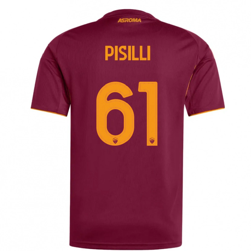 Danxen Heren Niccolò Pisilli #61 Bourgondisch Oranje Thuisshirt Thuistenue 2025/26 T-Shirt