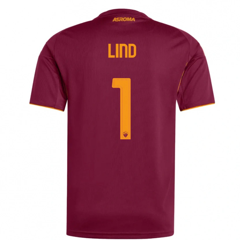 Danxen Heren Emma Lind #1 Bourgondisch Oranje Thuisshirt Thuistenue 2025/26 T-Shirt