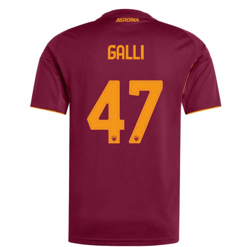 Danxen Heren Giulia Galli #47 Bourgondisch Oranje Thuisshirt Thuistenue 2025/26 T-Shirt