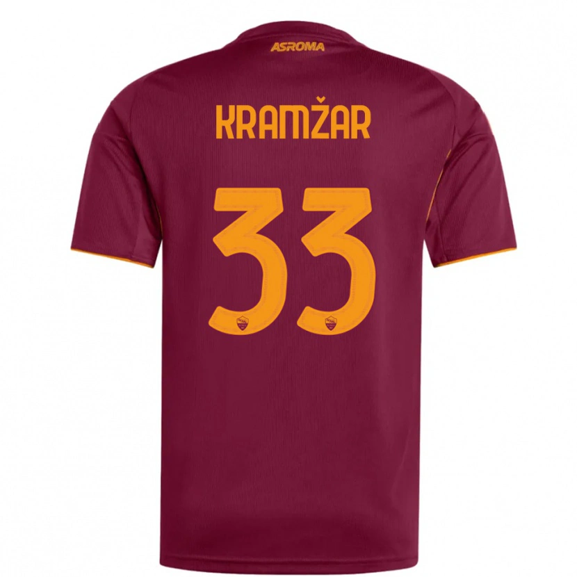 Danxen Heren Zara Kramžar #33 Bourgondisch Oranje Thuisshirt Thuistenue 2025/26 T-Shirt