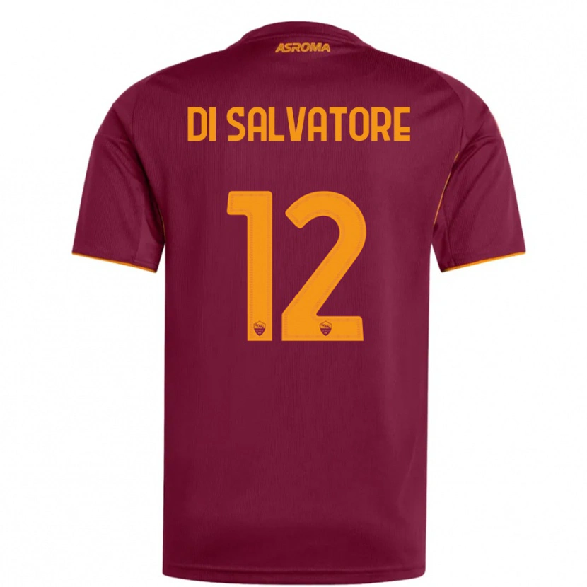 Danxen Heren Diego Di Salvatore #12 Bourgondisch Oranje Thuisshirt Thuistenue 2025/26 T-Shirt