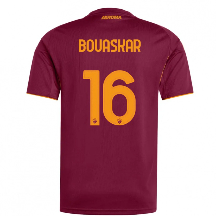 Danxen Heren Slim Bouaskar #16 Bourgondisch Oranje Thuisshirt Thuistenue 2025/26 T-Shirt