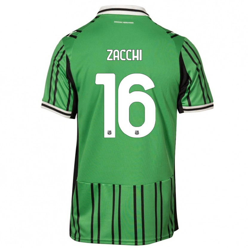 Danxen Heren Gioele Zacchi #16 Groen Zwart Thuisshirt Thuistenue 2025/26 T-Shirt