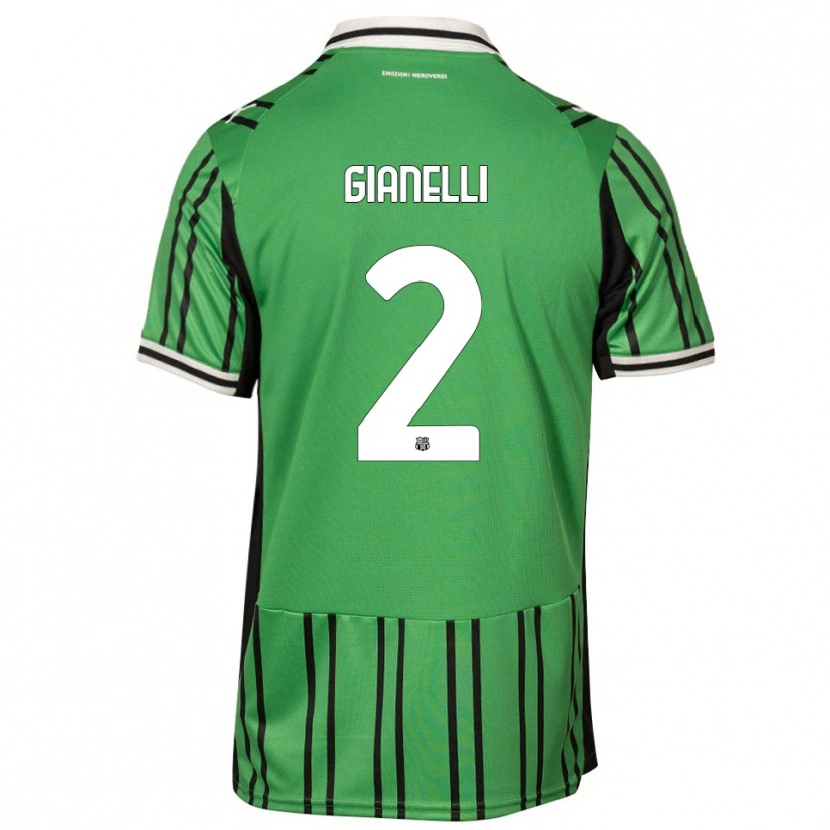 Danxen Heren Christian Gianelli #2 Groen Zwart Thuisshirt Thuistenue 2025/26 T-Shirt