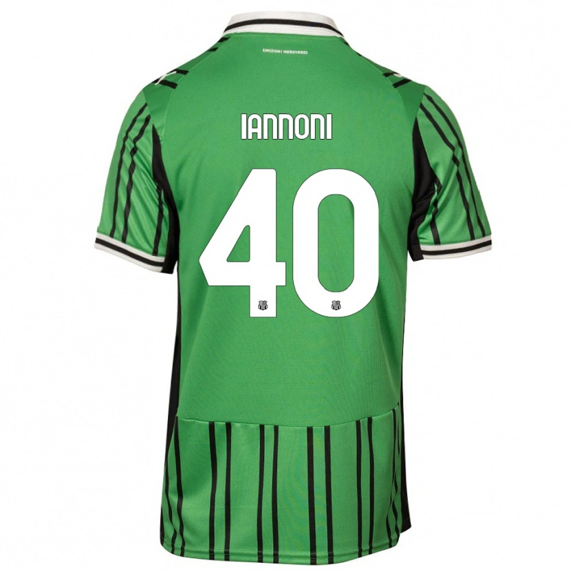 Danxen Heren Edoardo Iannoni #40 Groen Zwart Thuisshirt Thuistenue 2025/26 T-Shirt