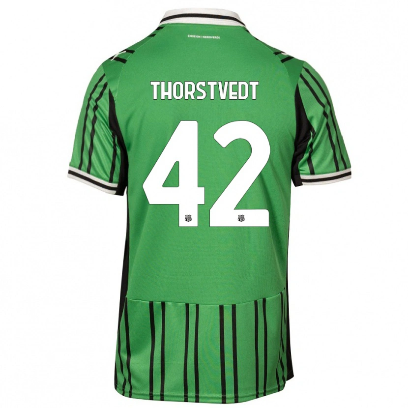 Danxen Heren Kristian Thorstvedt #42 Groen Zwart Thuisshirt Thuistenue 2025/26 T-Shirt