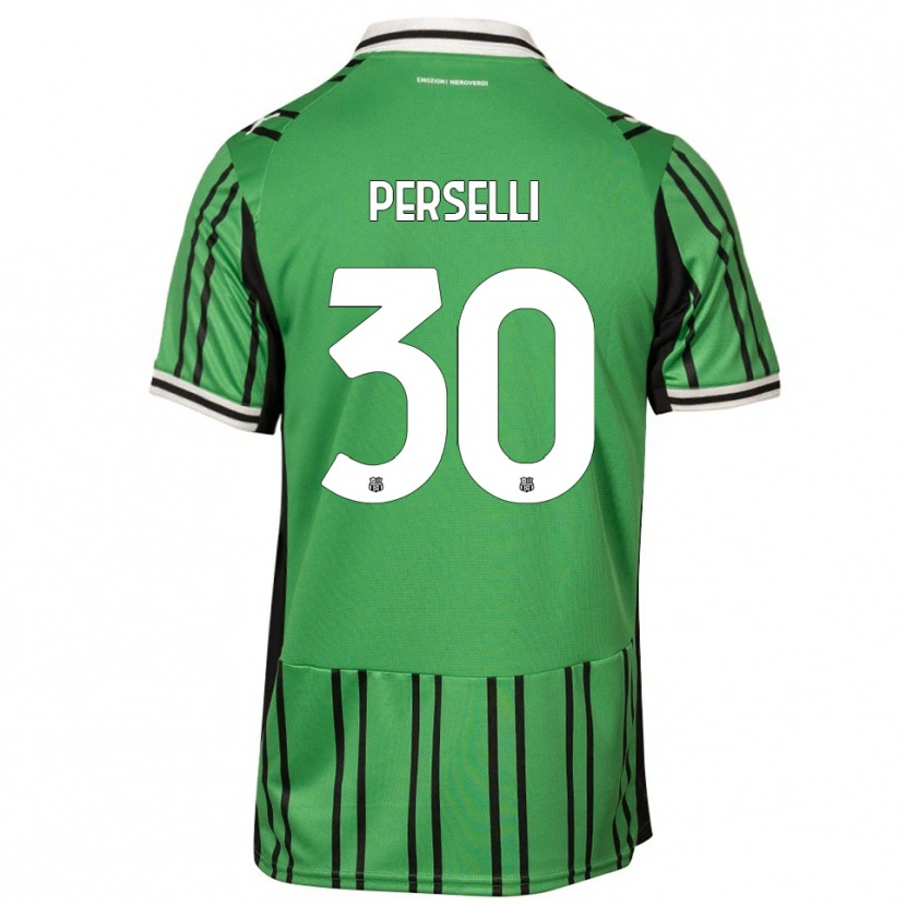 Danxen Heren Manuela Perselli #30 Groen Zwart Thuisshirt Thuistenue 2025/26 T-Shirt