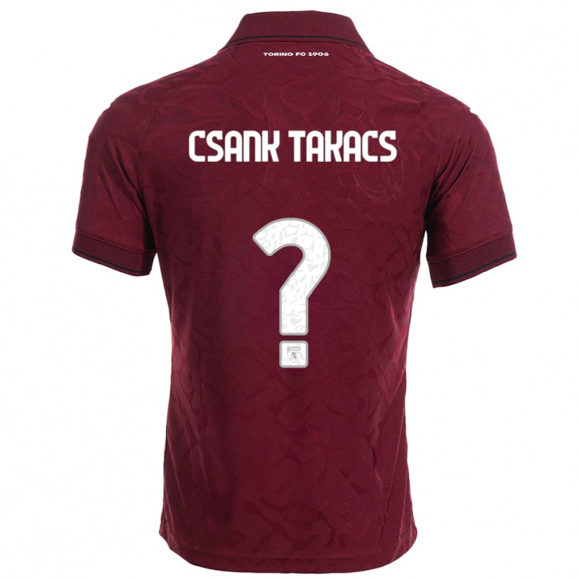 Danxen Heren Kristóf Csánk-Takács #0 Bourgondisch Wit Thuisshirt Thuistenue 2025/26 T-Shirt