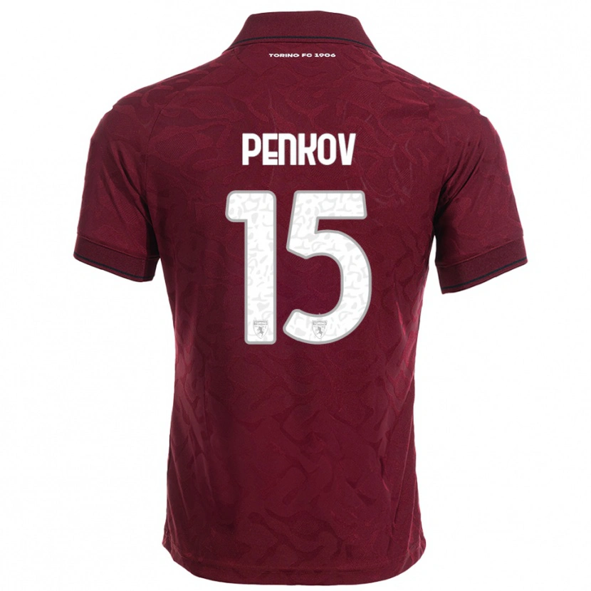 Danxen Heren Borislav Penkov #15 Bourgondisch Wit Thuisshirt Thuistenue 2025/26 T-Shirt