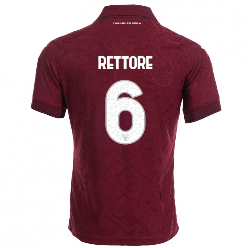 Danxen Heren Mirko Rettore #6 Bourgondisch Wit Thuisshirt Thuistenue 2025/26 T-Shirt
