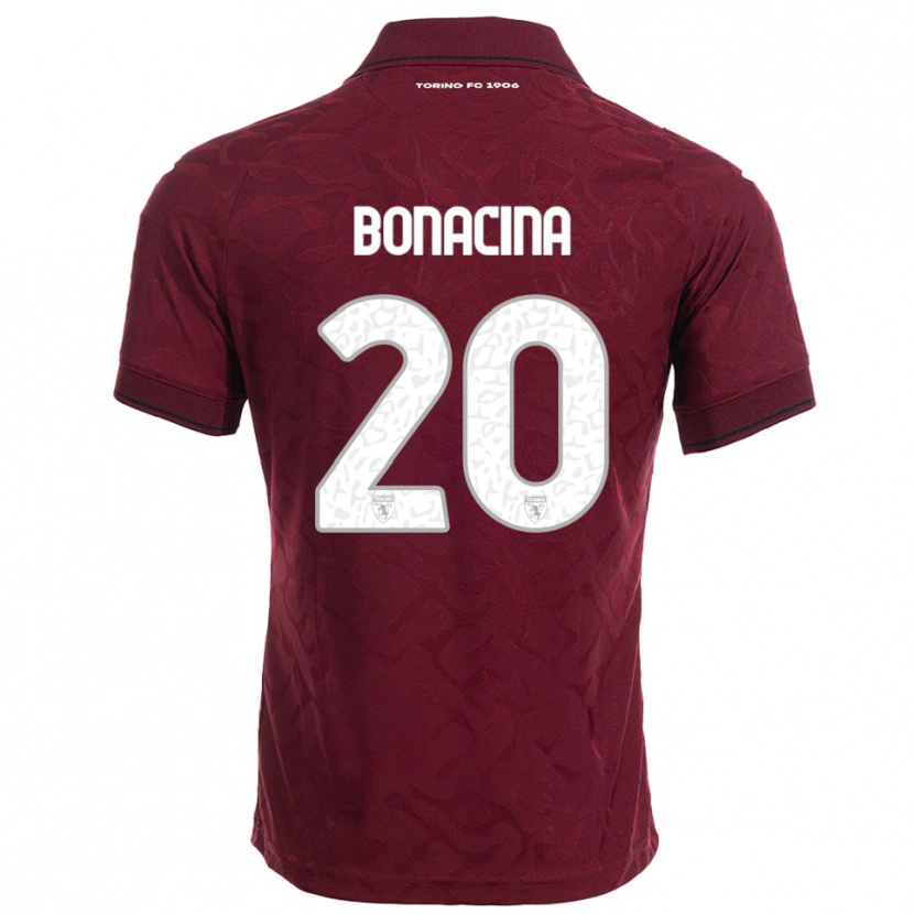Danxen Heren David Bonacina #20 Bourgondisch Wit Thuisshirt Thuistenue 2025/26 T-Shirt