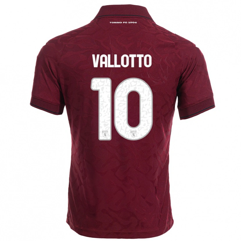 Danxen Heren Greta Vallotto #10 Bourgondisch Wit Thuisshirt Thuistenue 2025/26 T-Shirt