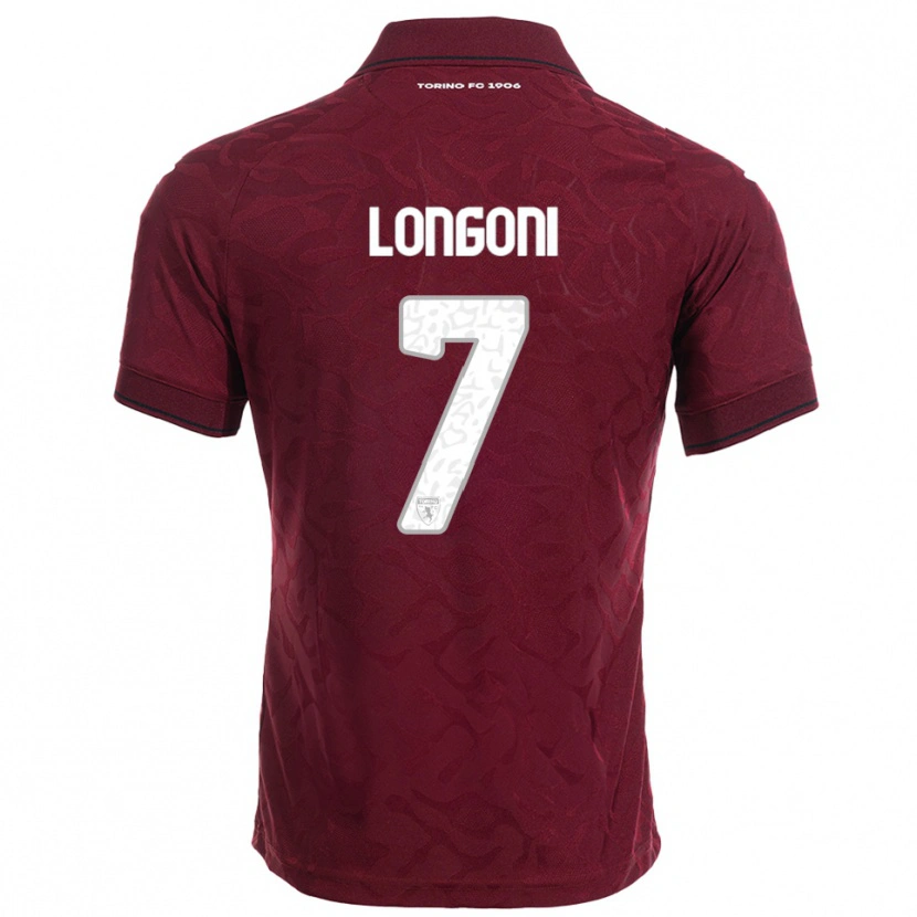 Danxen Heren Marco Longoni #7 Bourgondisch Wit Thuisshirt Thuistenue 2025/26 T-Shirt