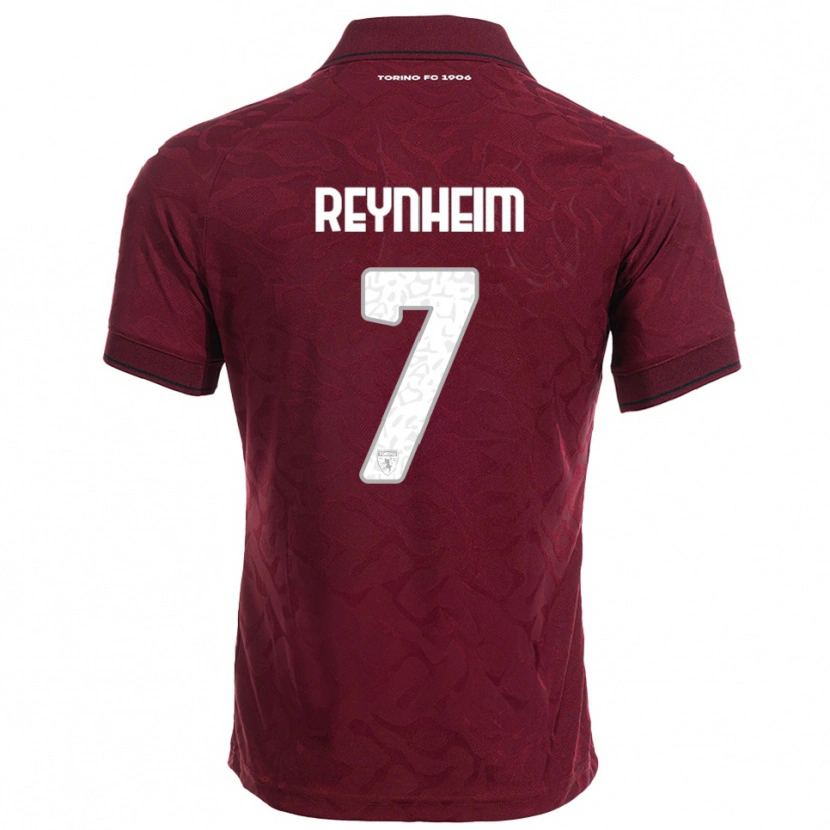 Danxen Heren Dávid Reynheim #7 Bourgondisch Wit Thuisshirt Thuistenue 2025/26 T-Shirt