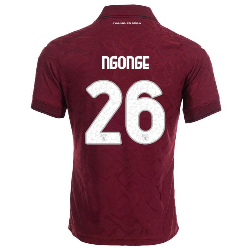 Danxen Heren Cyril Ngonge #26 Bourgondisch Wit Thuisshirt Thuistenue 2025/26 T-Shirt
