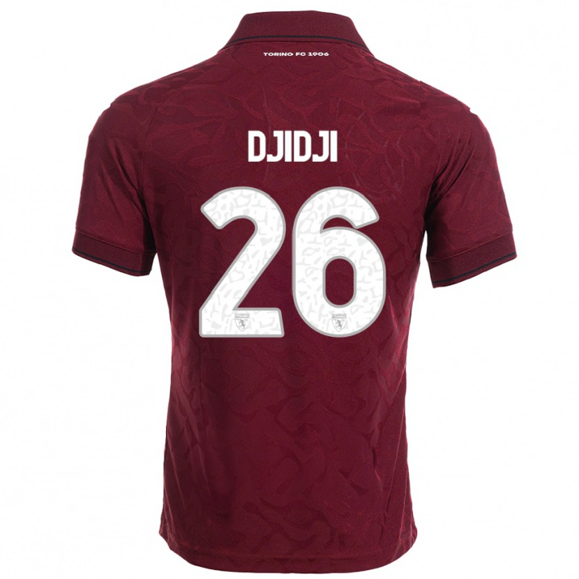 Danxen Heren Koffi Djidji #26 Bourgondisch Wit Thuisshirt Thuistenue 2025/26 T-Shirt