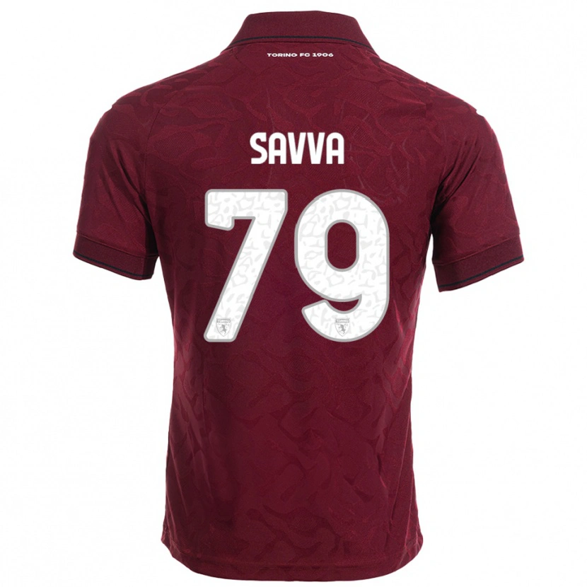 Danxen Heren Zanos Savva #79 Bourgondisch Wit Thuisshirt Thuistenue 2025/26 T-Shirt