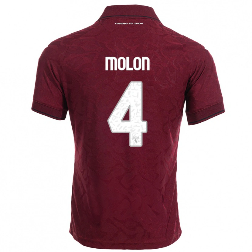 Danxen Heren Simone Molon #4 Bourgondisch Wit Thuisshirt Thuistenue 2025/26 T-Shirt