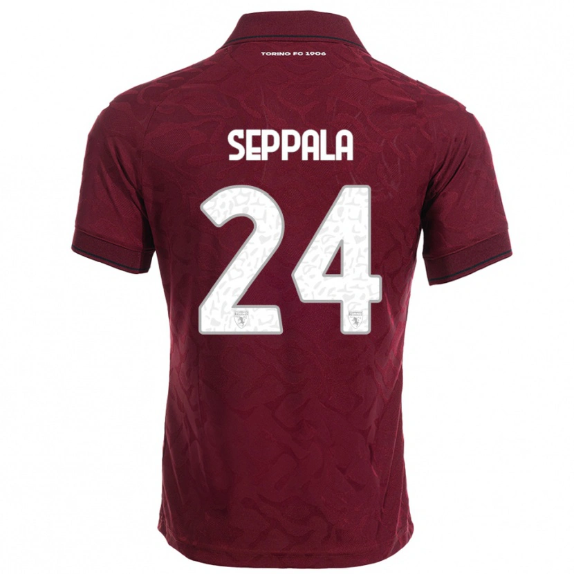 Danxen Heren Rosa Lappi-Seppälä #24 Bourgondisch Wit Thuisshirt Thuistenue 2025/26 T-Shirt