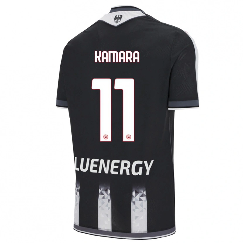 Danxen Heren Hassane Kamara #11 Zwart Wit Thuisshirt Thuistenue 2025/26 T-Shirt