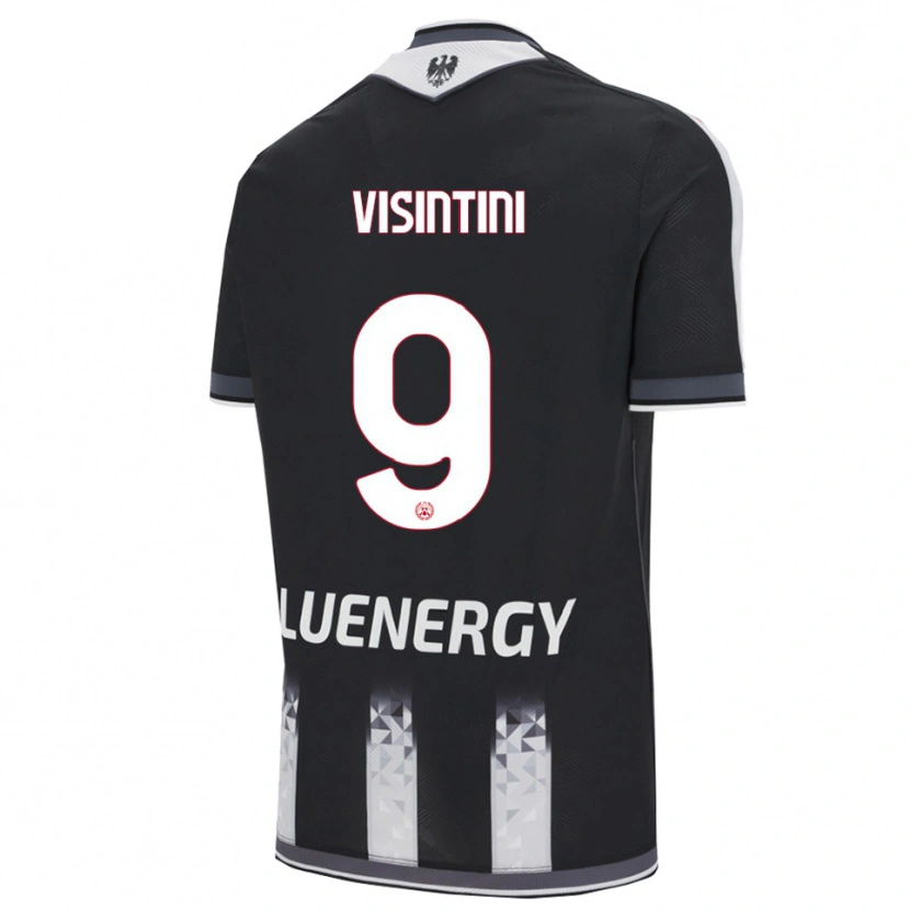 Danxen Heren Patrick Visintini #9 Zwart Wit Thuisshirt Thuistenue 2025/26 T-Shirt