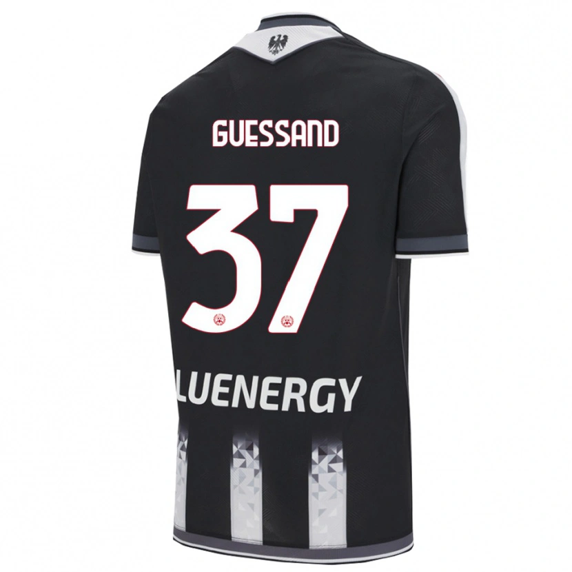 Danxen Heren Axel Guessand #37 Zwart Wit Thuisshirt Thuistenue 2025/26 T-Shirt